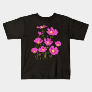 Cosmos Purple Flower Kids T-Shirt